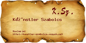 Künstler Szabolcs névjegykártya
